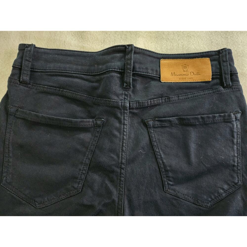 Massimo Dutti Womens Skinny Fit Navy Blue Pants Trouser Size 4 US 36 EUR - Picture 4 of 6